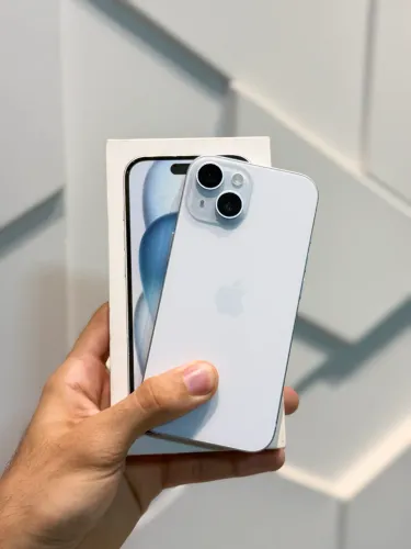 iPhone 15 128GB Branco | 86% Bateria | Capinha + Película
