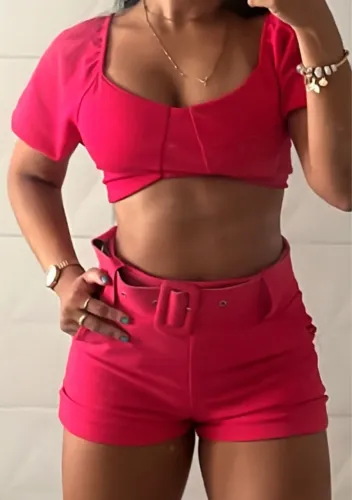 SHORT E CROPPED ROSA 