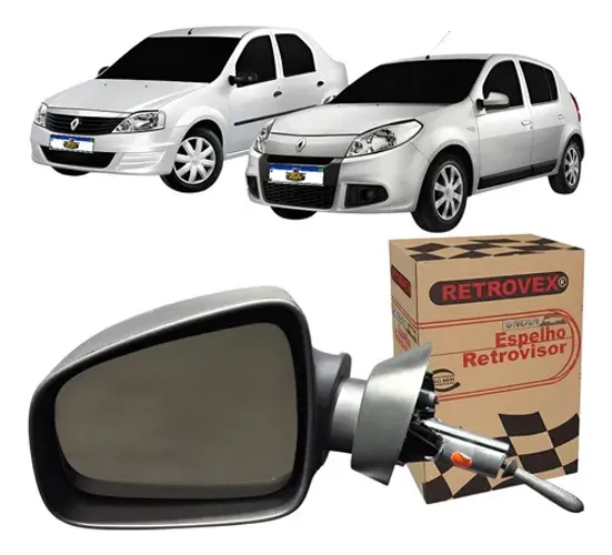 Retrovisor Esquerdo Com Controle Logan Sandero 2009 A 2013