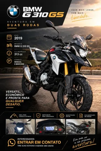 BMW G 310 GS 2019 | 313 CC | MUITO BEM CONSERVADA
