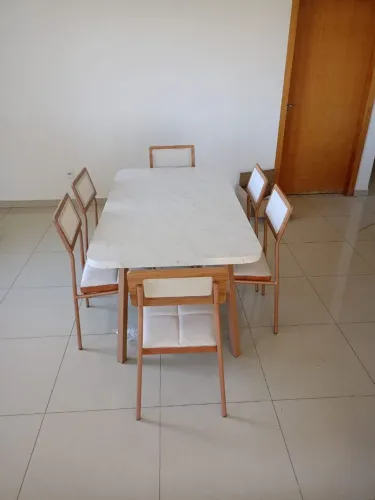 Mesa de jantar Stella 6 cadeiras - Rose