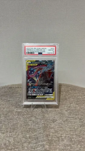 Carta graduada PSA 10 Greninja e Zoroark GX
