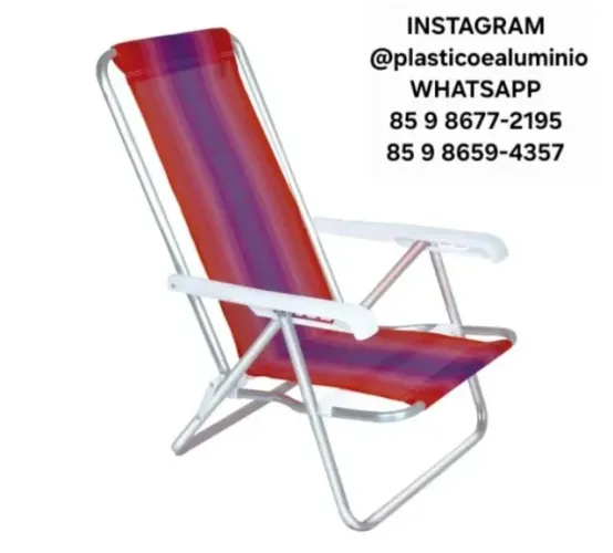 Cadeira de Praia Reclinável Cadeira reclinável em alumínio Mor 4 Posições
