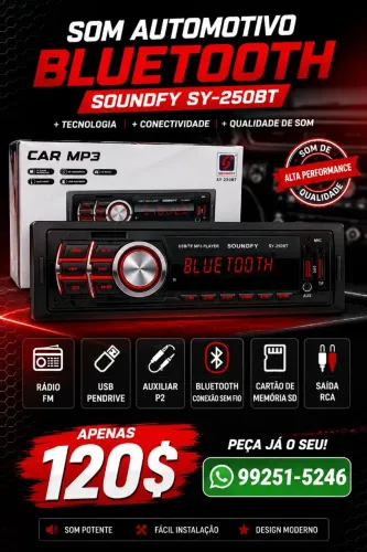 Som automotivo bluetooth