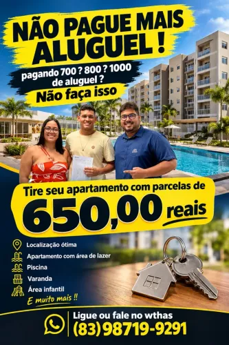 APARTAMENTO JOÃO PESSOA - SAIA DO ALUGUEL -