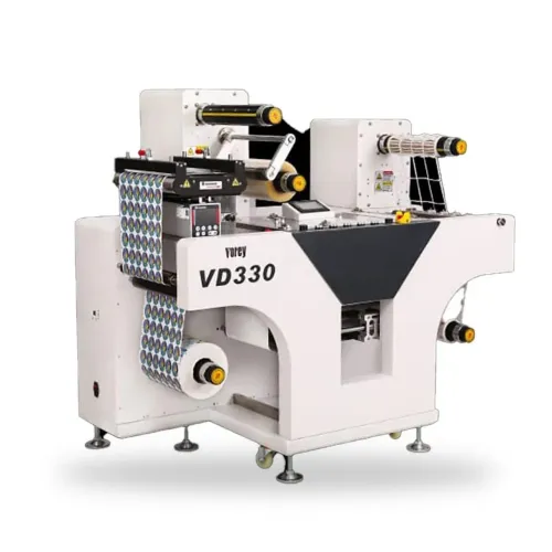 Corte digital Vorey VD330 330mm, laminação, refile, 4 cabeçotes, ano 2024, garantia