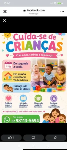 Cuida_se de criança em minha residência para mais informações chama no WhatsApp *