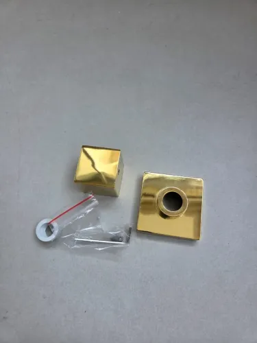 Acabamento Quadrado Para Registro 1/2 3/4 Dourado Gold Luxo 100% Metal Padrão Deca Banhado