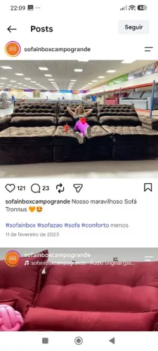 Sofá retrátil reclinável 3 metros