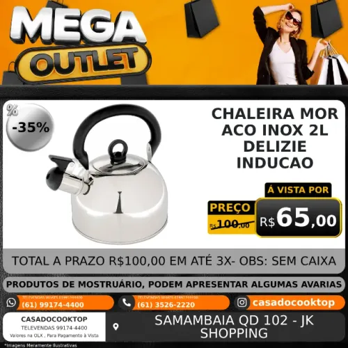 CHALEIRA MOR ACO INOX 2L DELIZIE INDUCAO 007701