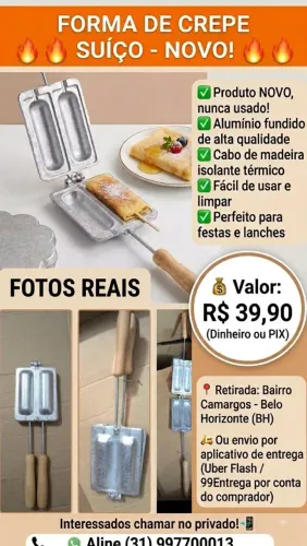 Crepeira para fogão/fogo