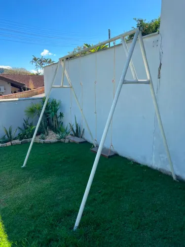 Balanço Duplo Infantil de Metal Para Jardim