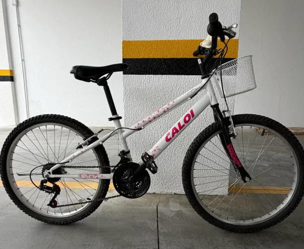 Bicicleta Caloi Ceci Aro 24 Branca - 21 Marchas (Ótimo Estado!)