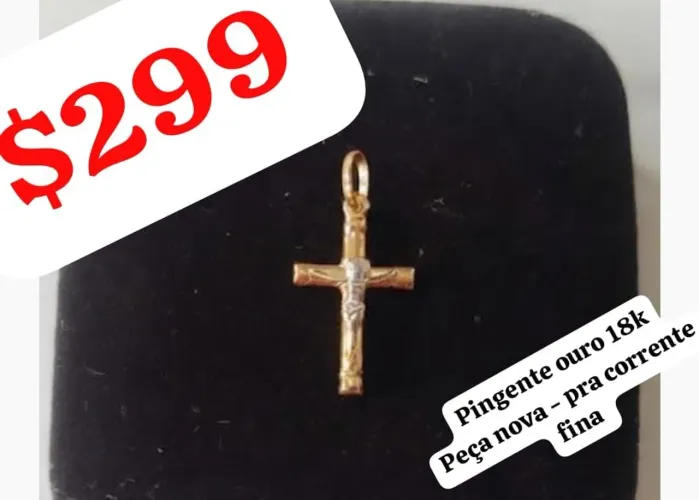 Pingente de ouro 18k. Novo pra corrente fininha