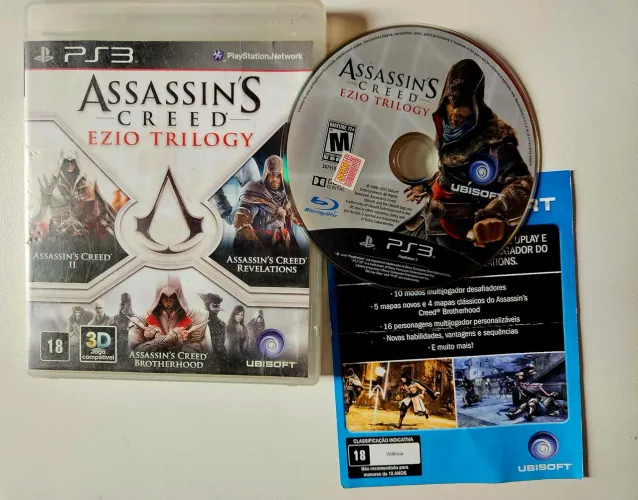 Jogo Assassin's Creed Ezio Trilogy ps3 Original Fisico