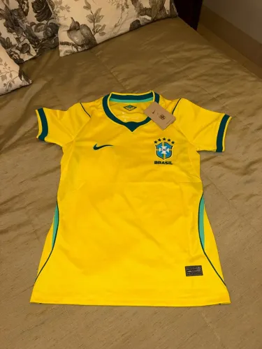 Camiseta Masculina P Amarela Brasil - NOVA