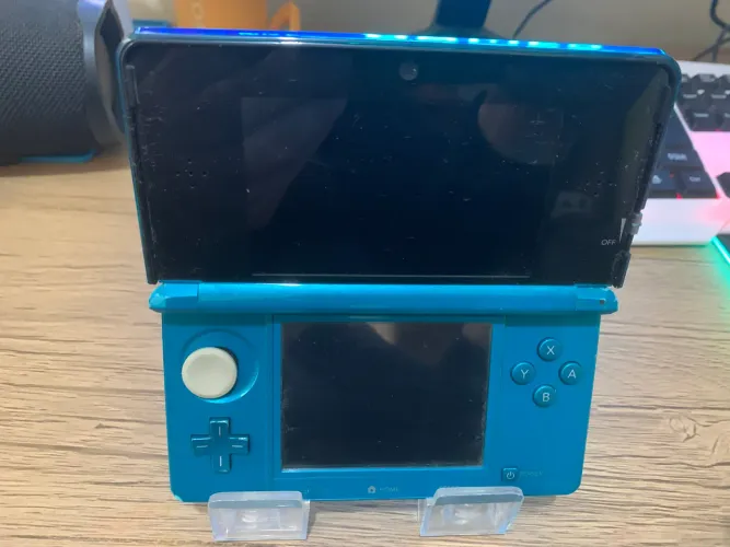 NINTENDO 3DS - AQUA BLUE + 1 JOGO - ORIGINAL