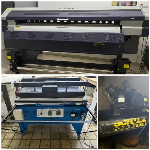 Prensa Automática + Compressor a Ar + Impressora de Sublimaç?o