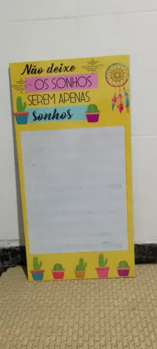 Mural de ferro para Planos, Metas, Sonhos, e objetivos 