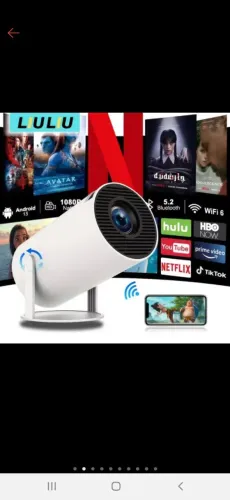 Projetor 4K HD 150 Polegadas Celular, Xbox, PS, Pc, Wifi HY300 Pro Magcubic