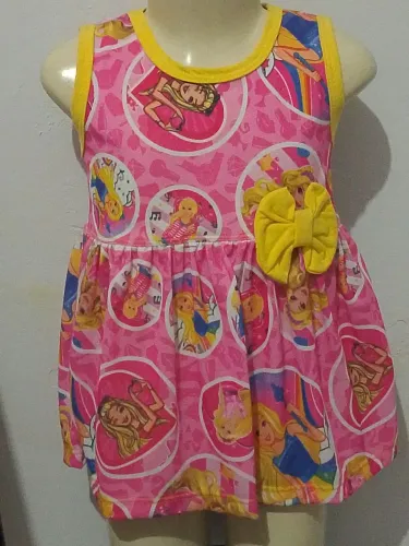 Vestido Barbie infantil estampado