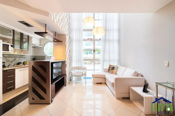 Apartamento Mobiliado e Decorado Para Locacao Com 1 Suite e 1 Vaga de Garagem No Condomini