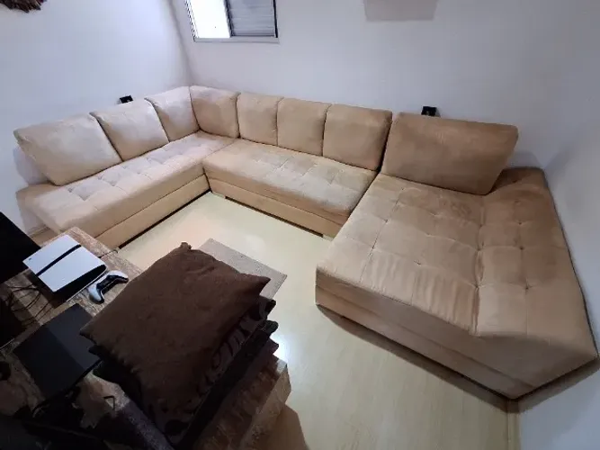 Sofá conjunto 3 peças em formato de U