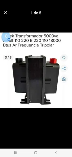 Vendo transformador 5000 va