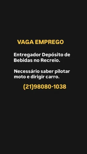 ENTREGADOR DEPÓSITO DE BEBIDAS NO RECREIO