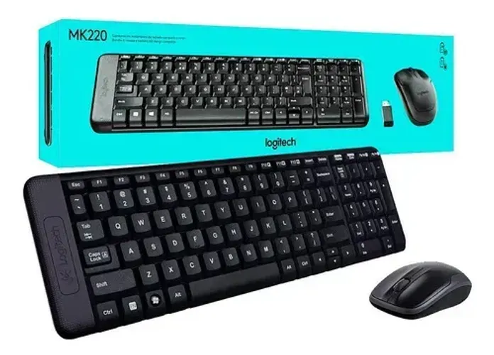 KIT TECLADO E MOUSE SEM FIO MK220