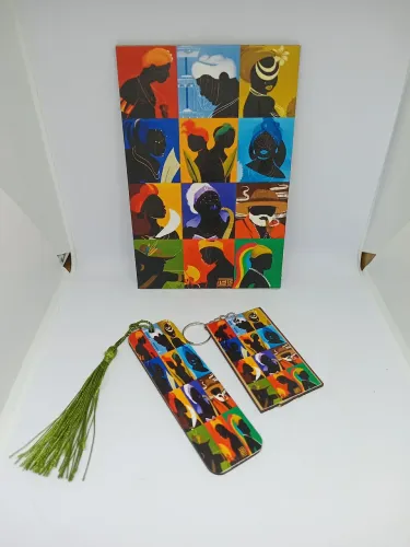 Kit quadro, chaveiros, porta copo ou marca página MDF personalizado 
