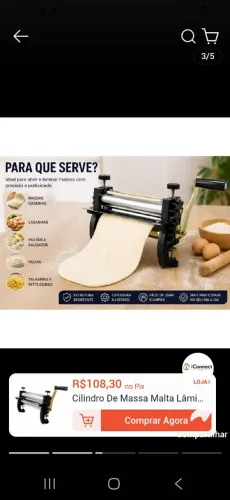 Maquina manual para massa de pastel
