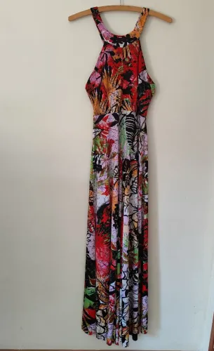 Vestido Longo Estampado Lady Rock - Tamanho M