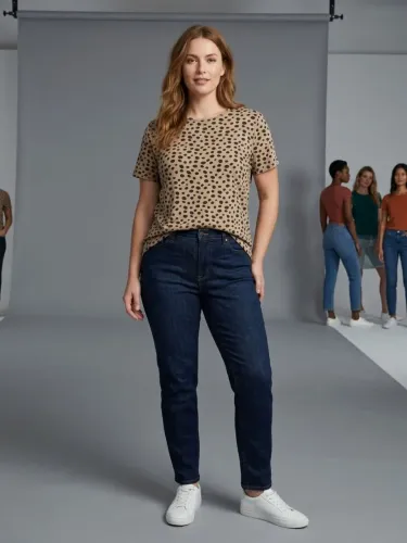 Blusinha feminina marrom Animal Print