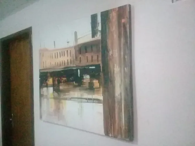 Lindo Quadro de Pintura Espelho de Chuva