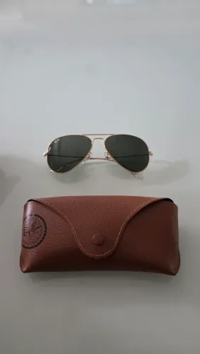 Ray-Ban Aviator RB3025 Tam 58 Dourado Lente Verde G-15 - Com Nota e 18 Meses de Garantia