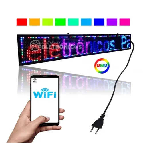 LETREIRO RGB WI-FI 65x15