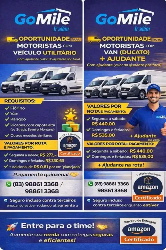 Precismos de veiculos para fazer entrega na amazon