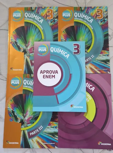 Kit de livros química 3 moderna plus ensino médio