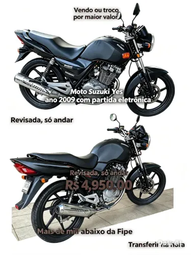 Moto Suzuki Yes 125 ? 2009 | Partida Elétrica