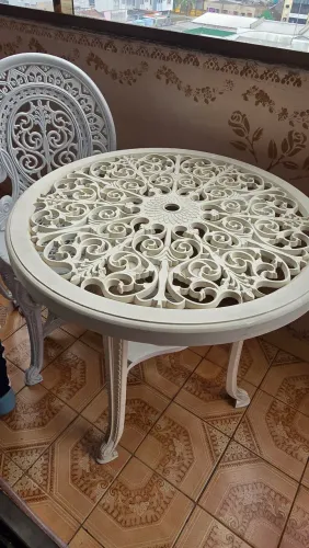 Mesa de Jardim+2 cadeiras estilo retrô