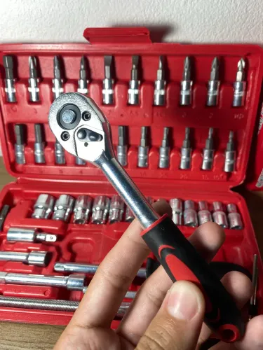 KIT CHAVE SOQUETE 46 PEÇAS (LACRADO)