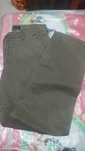 Calça Jeans preta e verde