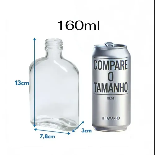 Leia descrição.Garrafinha vidro 160ml - unidade