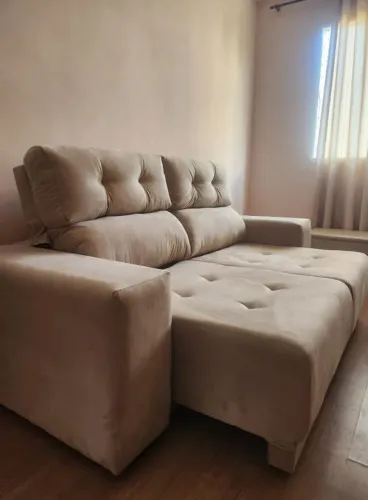 Sofá retrátil e reclinável frete grátis