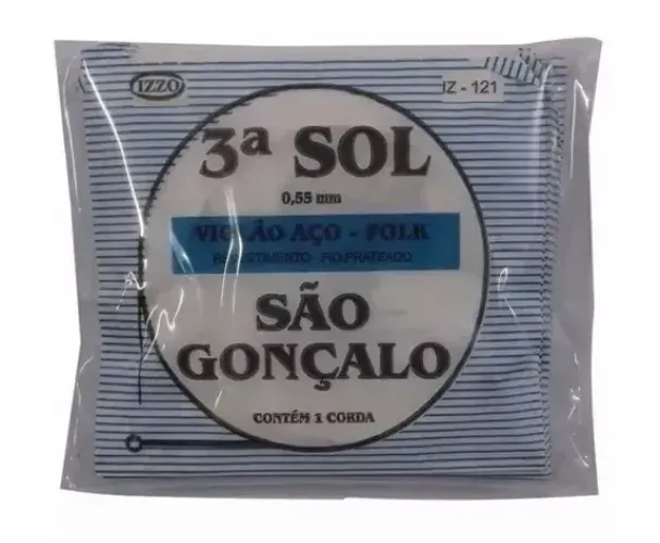Corda Avulsa São Gonçalo Violão Aço 3ª G Sol