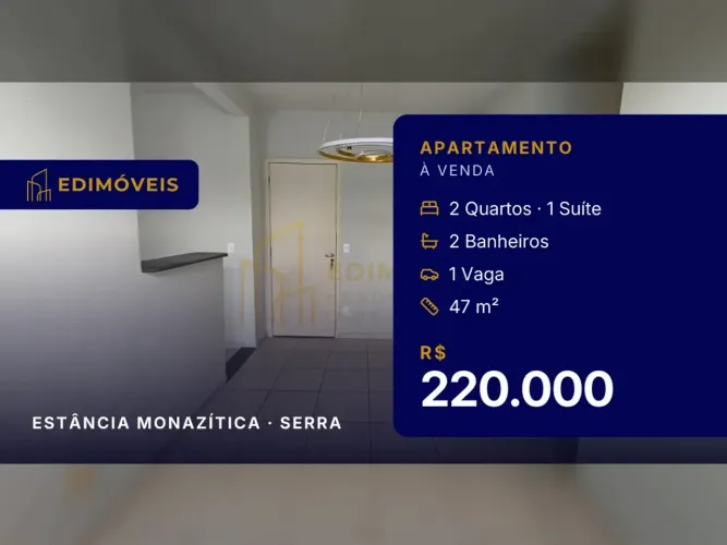 Oportunidade na Estância Monazítica: Apartamento 2 quartos em condomínio