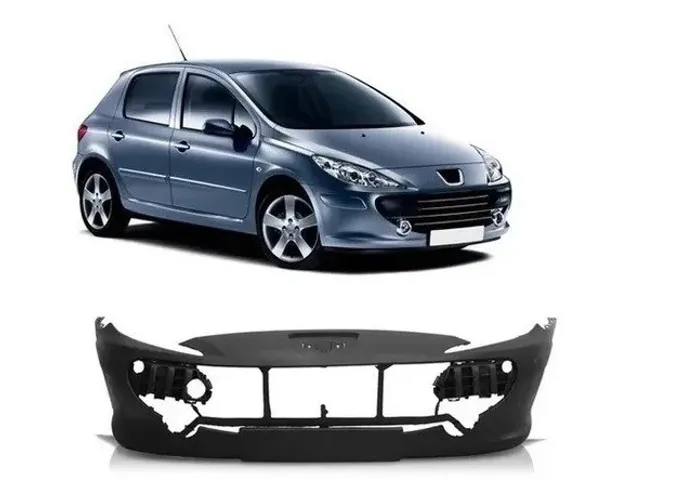 Capa Parachoque Dianteiro Peugeot 307 2007 a 2011 Com Furo