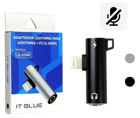 Cabo Adaptador Duplo P2 Áudio E Carregador iPhone 8 X Xr 11 Novo na Caixa