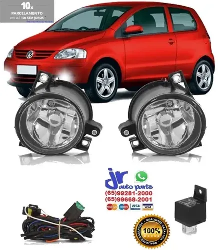 Kit Farol Milha Fox 2003 2004 2005 2006 2007 2008 2009 Auxiliar Neblina